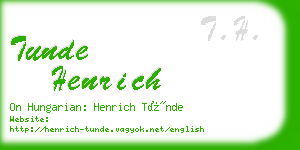 tunde henrich business card